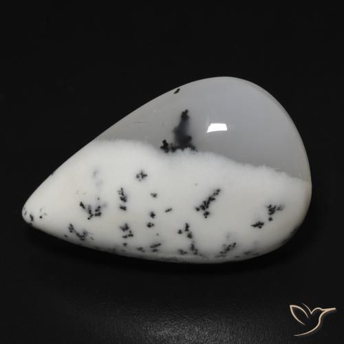 13.25 ct Pear Cut Dendritic Agate Gemstone | 21.2 x 13.9 mm