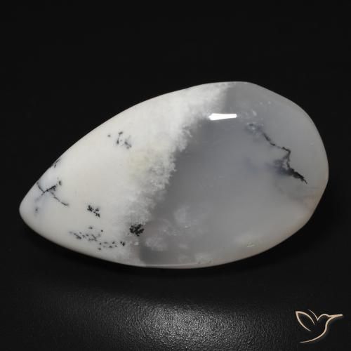 13.25 ct Pear Cut Dendritic Agate Gemstone | 21.2 x 13.9 mm