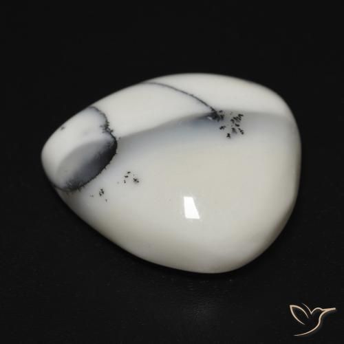 12.06 ct Pear Cut Dendritic Agate Gemstone | 17.1 x 15.5 mm