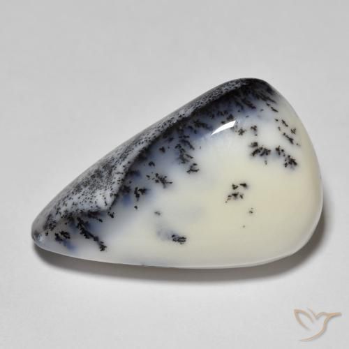 13.25 ct Pear Cut Dendritic Agate Gemstone | 21.2 x 13.9 mm