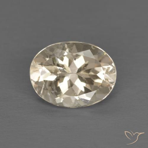 1.28 カラットのイエロー モルガナイト宝石 | オーバルカット | 8.2 x