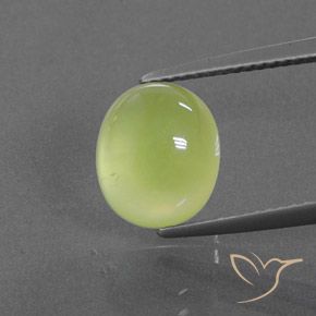 4.59 carat Oval Prehnite Gemstone for Sale | ルース認定プレナイト 南アフリカから | 天然未