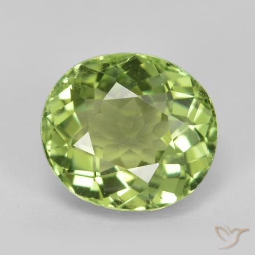 2.02 カラットのグリーン トルマリン宝石 | 楕円形 ルーストルマリン 